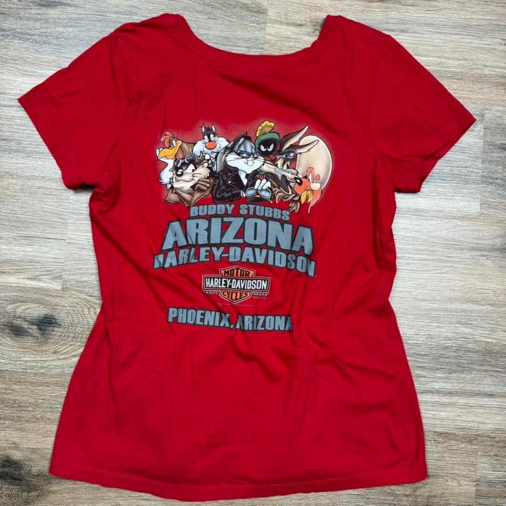 Harley-Davidson x Looney Tunes Red Christmas Graphic Tee
